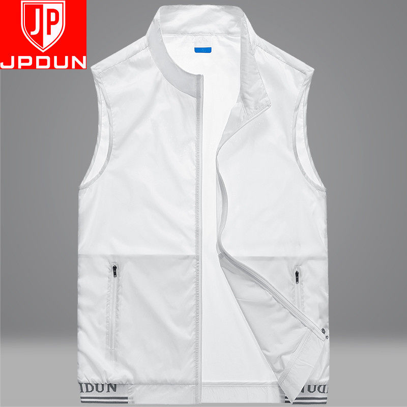 Summer thin ice silk quick-drying vest men's horse clip sleeveless skin jacket mesh vest outdoor men's coat