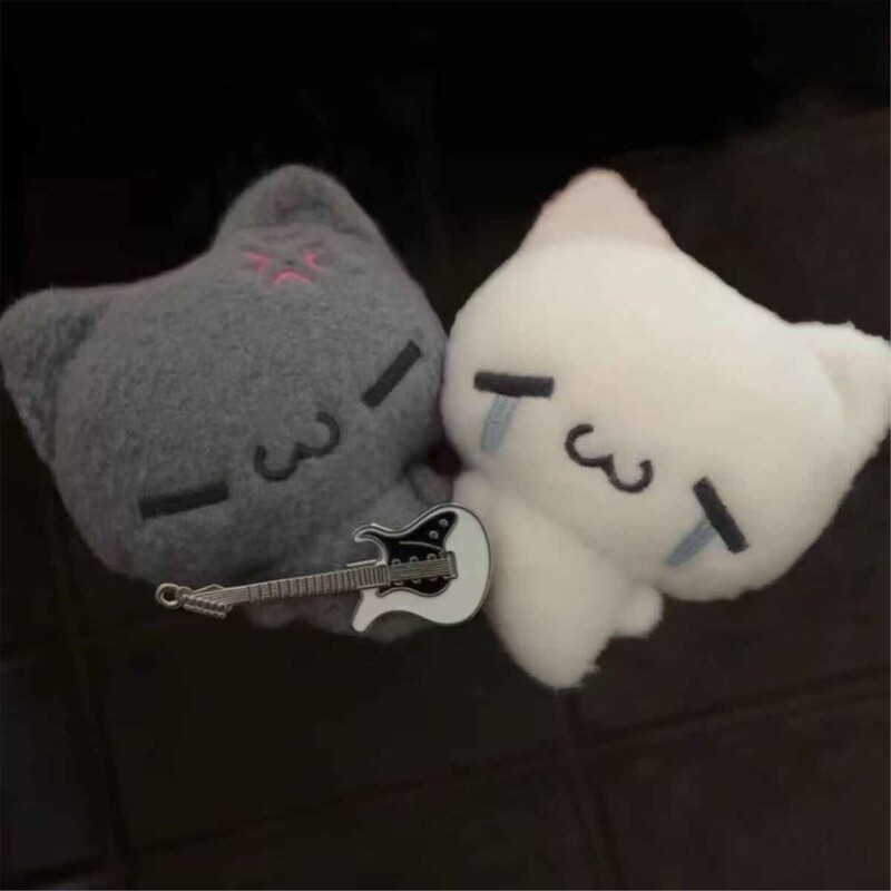 Cute Cartoon Plush Earphone Doll, Healing Plush Toy, Zhao Lusi Gift, Xiaohongshu Same Style Ghost Cat Bag Charm