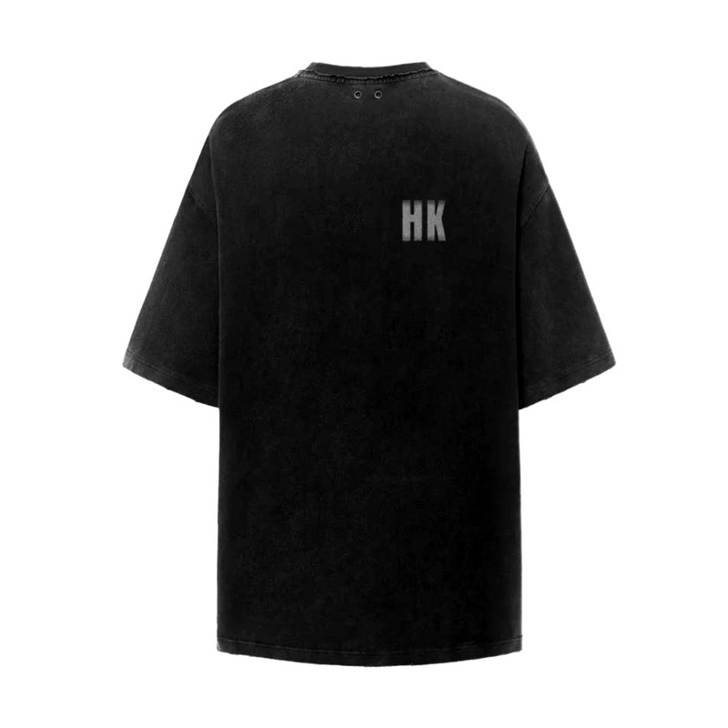 New Wang Jiaer Collaboration Letter Hk Limited Edition Heavy Washed Vintage Loose Fit Unisex Pure Cotton Short-Sleeve T-Shirt New Wang Jiaer Collaboration Letter Hk Limited Edition Heavy Washed Vintage Loose Fit Unisex Pure Cotton Short-Sleeve T-Shirt