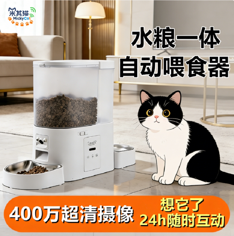 Michi Cat Automatic Feeder Cat Pet Intelligent Timed and Quantitative Feeder Cat Food Feeding Machine Water and Food Integrated Michi Cat Automatic Feeder Cat Pet Intelligent Timed and Quantitative Feeder Cat Food Feeding Machine Water and Food Integrated