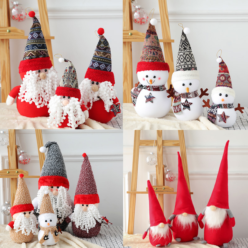 Christmas trinkets Old man dolls Snowman dolls Doll ornaments Christmas Tree ornaments scene decoration