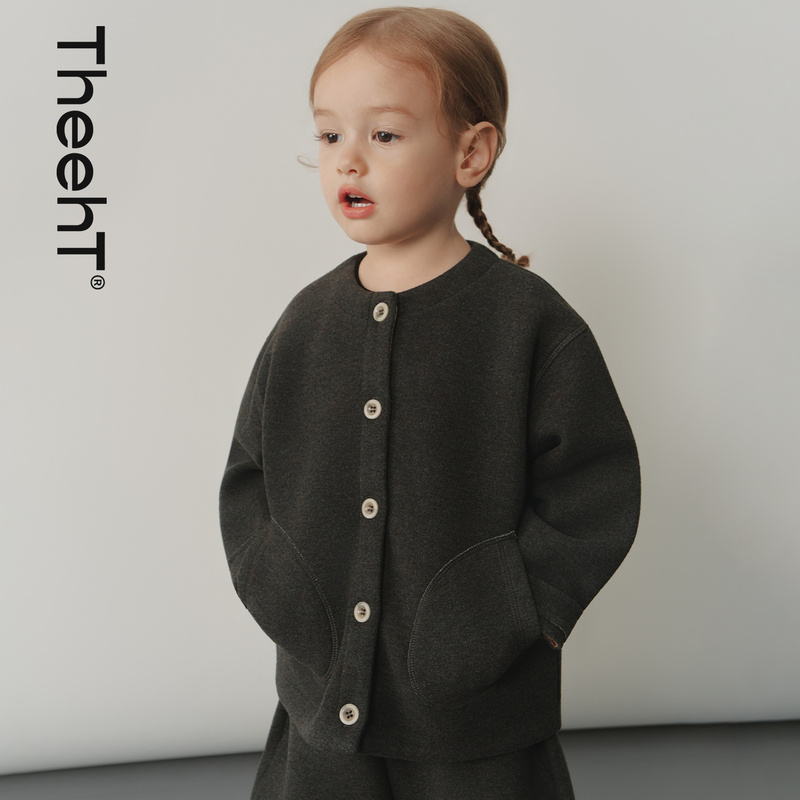 【New Arrivals】Theeht Children's Clothing Autumn and Winter Jacket Children's Brushed Sandwich Wool Jacket Banana Pants 【New Arrivals】Theeht Children's Clothing Autumn and Winter Jacket Children's Brushed Sandwich Wool Jacket Banana Pants