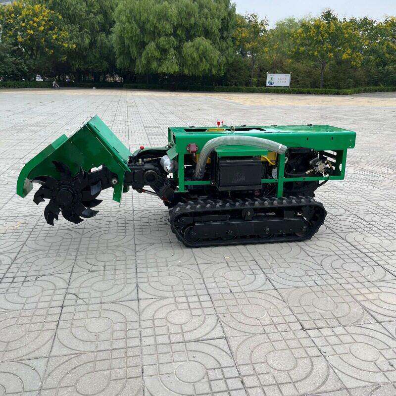 Household self-propelled fruit tree trenching machine, crawler-type mountain hill trenching machine, pastoral management micro-tiller