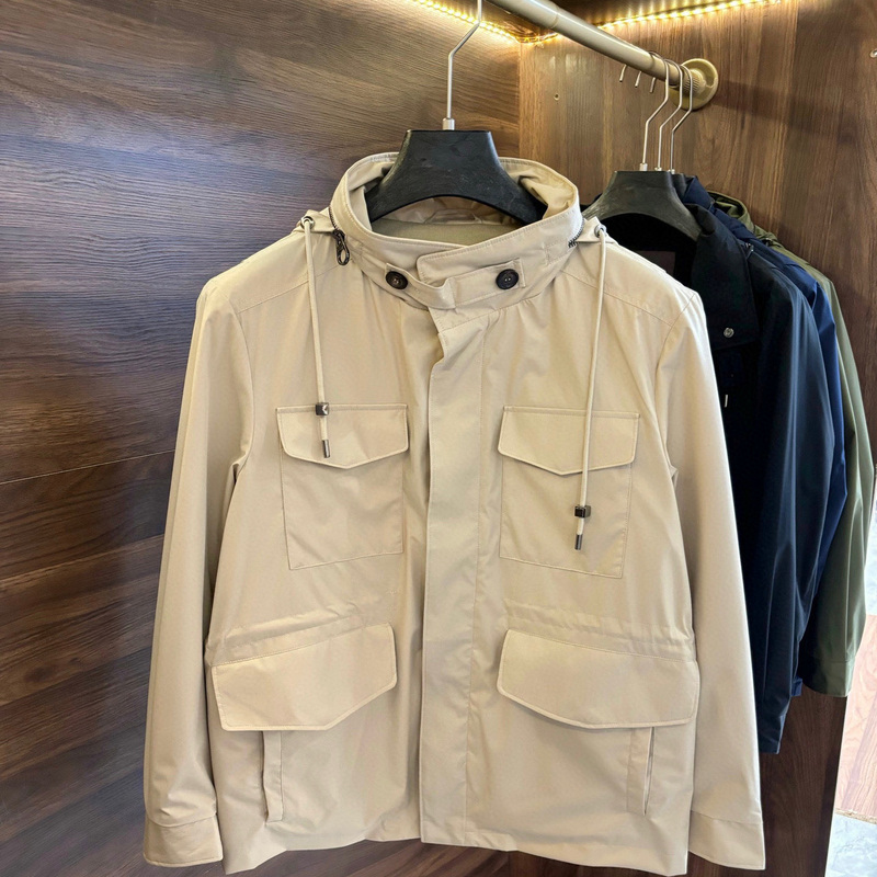 Italian Men's Clothing Lp Version Autumn and Winter New Hunting-Style Traveler Wool Business Casual Hooded Men's Jacket Italian Men's Clothing Lp Version Autumn and Winter New Hunting-Style Traveler Wool Business Casual Hooded Men's Jacket