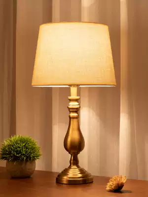 Table lamp Bedroom bed head lamp Nordic American modern minimalist bed head cabinet living room home warm creative remote control small