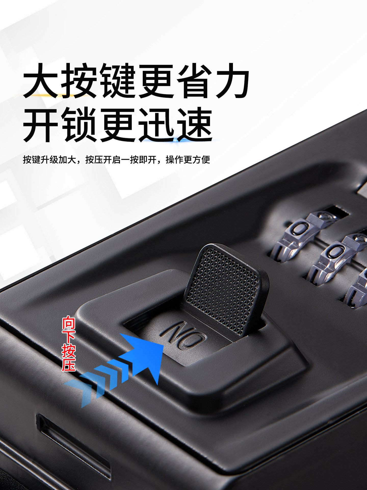 Password Key Box Decoration for Outdoor Homestays, Waterproof Alloy with Light, Punch-Free Key Storage Password Lock Box