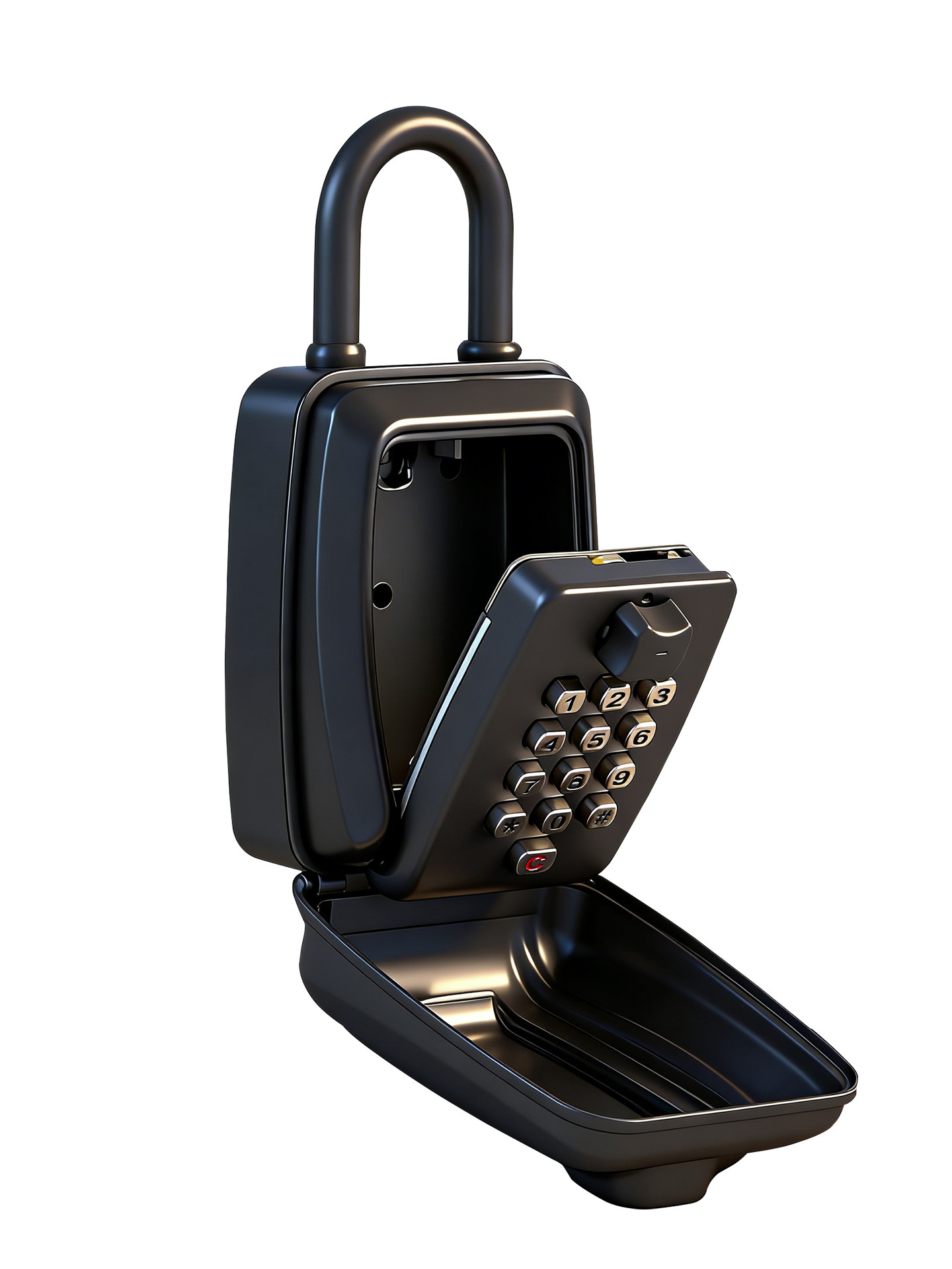 Button-Type Password Key Box for Home Decoration and Outdoor Use, Temporary Key Storage, All-Metal Waterproof Password Lock Box