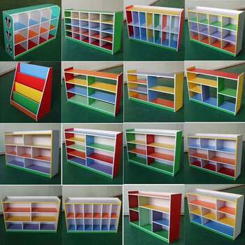Fireproof board combination toy cabinet children's furniture kindergarten schoolbag cabinet storage rack storage cabinet bookcase partition cabinet