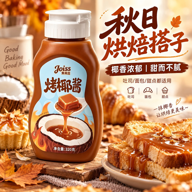 Caramelized Coconut Sauce for Coffee, Special for Cooking and Baking, Raw Coconut Toffee, Sea Salt Caramel Sauce, Mooncake Filling Caramelized Coconut Sauce for Coffee, Special for Cooking and Baking, Raw Coconut Toffee, Sea Salt Caramel Sauce, Mooncake Filling