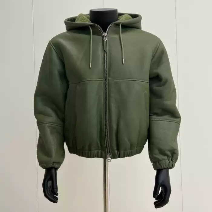 Green leather jacket