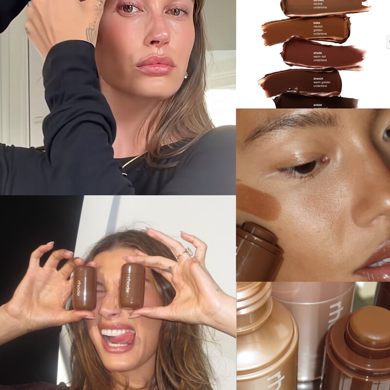 Meidai Genuine Rhode Hailey Bronzer Contouring Cream, Creamy and Moisturizing, Creates a Natural Three-Dimensional Effect with a Natural Bronze Shadow Meidai Genuine Rhode Hailey Bronzer Contouring Cream, Creamy and Moisturizing, Creates a Natural Three-Dimensional Effect with a Natural Bronze Shadow