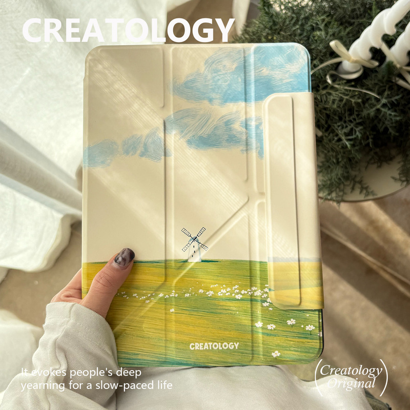 Original Protective Case for iPad Pro 2025, Compatible with Air 6/7, Healing 13 Case, Magnetic Full Coverage for 8/9/10/11 Generation, 10.9inch Air 4/5 with Pen Slot, 10.5 Creative, 12.9 Artistic and Literary
