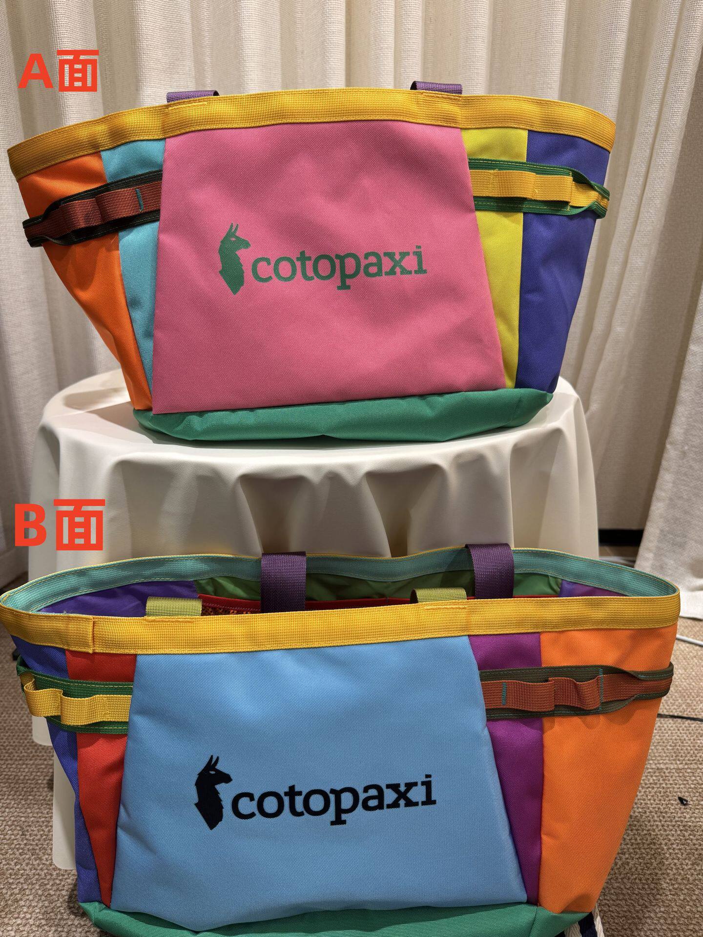 Сумка cotopaxi美洲羊驼多巴胺尼龙撞色托特包30l大容量户外旅行肩包