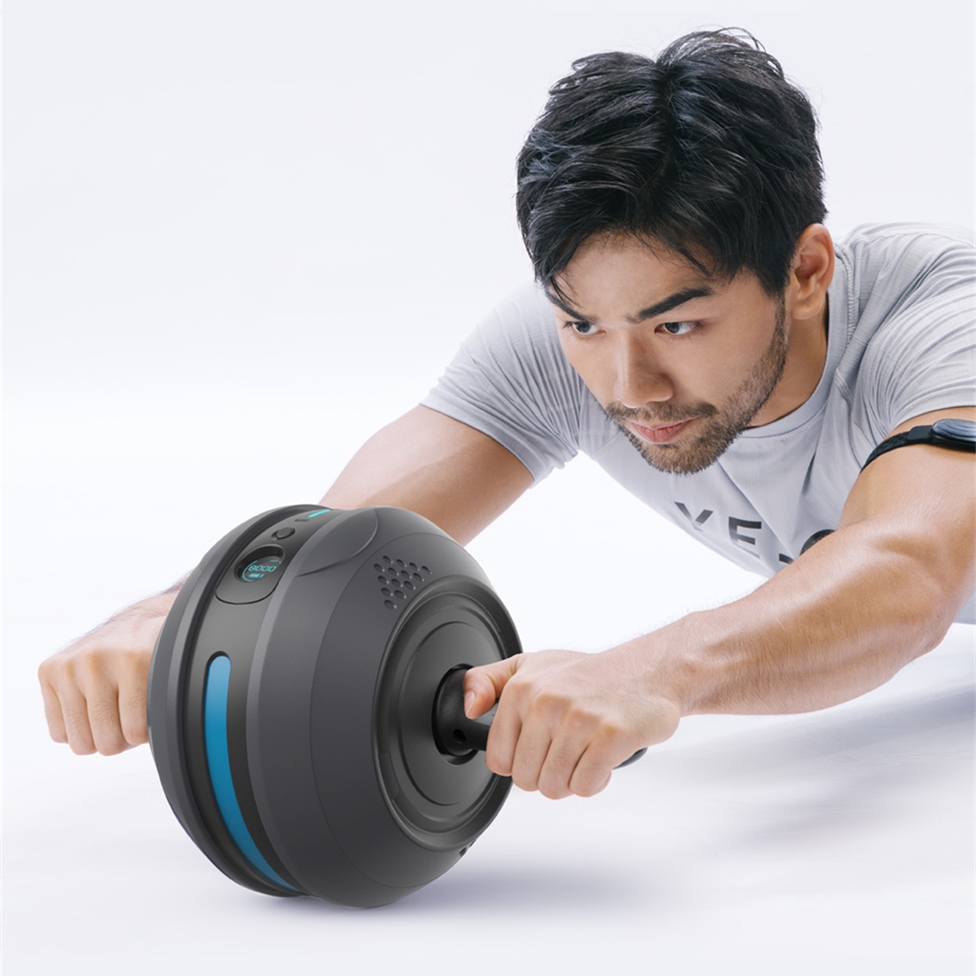 YESOUL wild beast smart digital display abdominal wheel automatic rebound home men and women abdominal muscle wheel fitness equipment