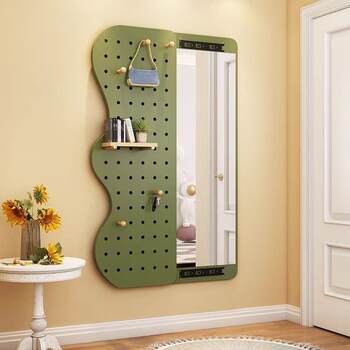 Invisible dressing mirror can be closed, full-length mirror, household hidden sliding mirror, hole board to block entrance fitting mirror