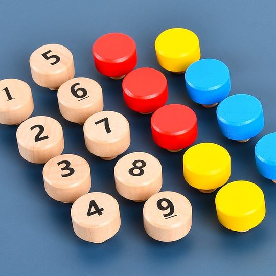 Digital Color Screw Matching Kindergarten Thinking Training Math Area Educational Toys and Teaching Materials