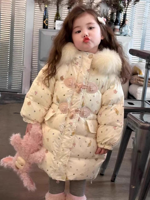 German Razt Brand Store Girls' down Jacket Children's 2025 Winter New Thickened down Jacket Long Coat
