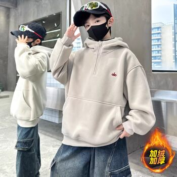 German Razt Brand Store Children's Fleece Sweatshirt Autumn and Winter 2025 New Model Boys' Thickened Winter Wear