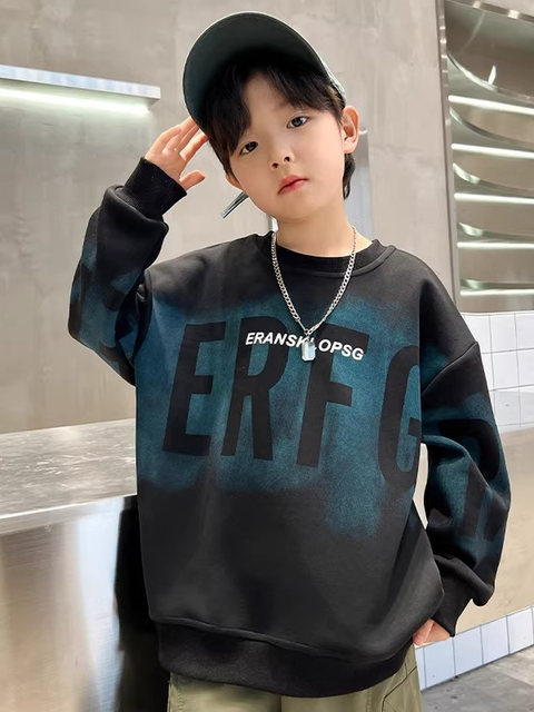 German Razt Brand Store Boys' Fleece Sweatshirt 2026 New Children's Autumn and Winter Tops Boys' Long Sleeves