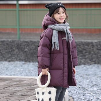 German Razt Brand Store Kidsren's down Jacket Winter 2025 New Kidsren's White Duck down Mid-Length Jacket