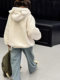 German Razt Brand Store Girls' Lamb Fleece Sweatshirt Autumn and Winter 2025 New Sweatshirt Fleece-Lined Hooded Pullover