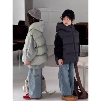 German Razt Brand Store Children's New Winter down Vest Thickened Hooded Vest Jacket for Boys and Girls