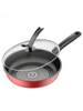 Flat-Bottomed Non-Stick Frying Pan for Home Use, Suitable for Frying Eggs, Steak, Pancakes, and Stir-Frying, Compatible with Gas Stoves and Induction Cookers