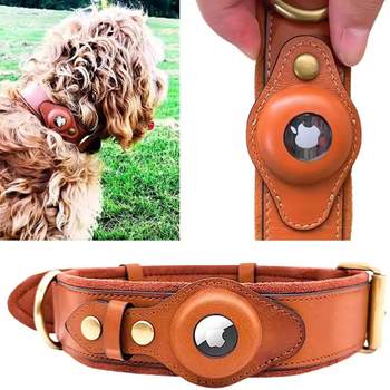 Pet Tracking Collar Large Dog Tracker Positioning Collar Anti-Lost Leash Protective Cover Apple Pet Collar