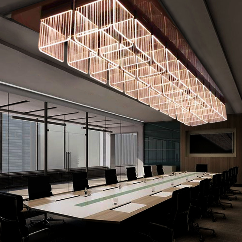 2021新款创意亚克力吸顶灯客A厅餐厅过道会议室办公灯大型酒店灯