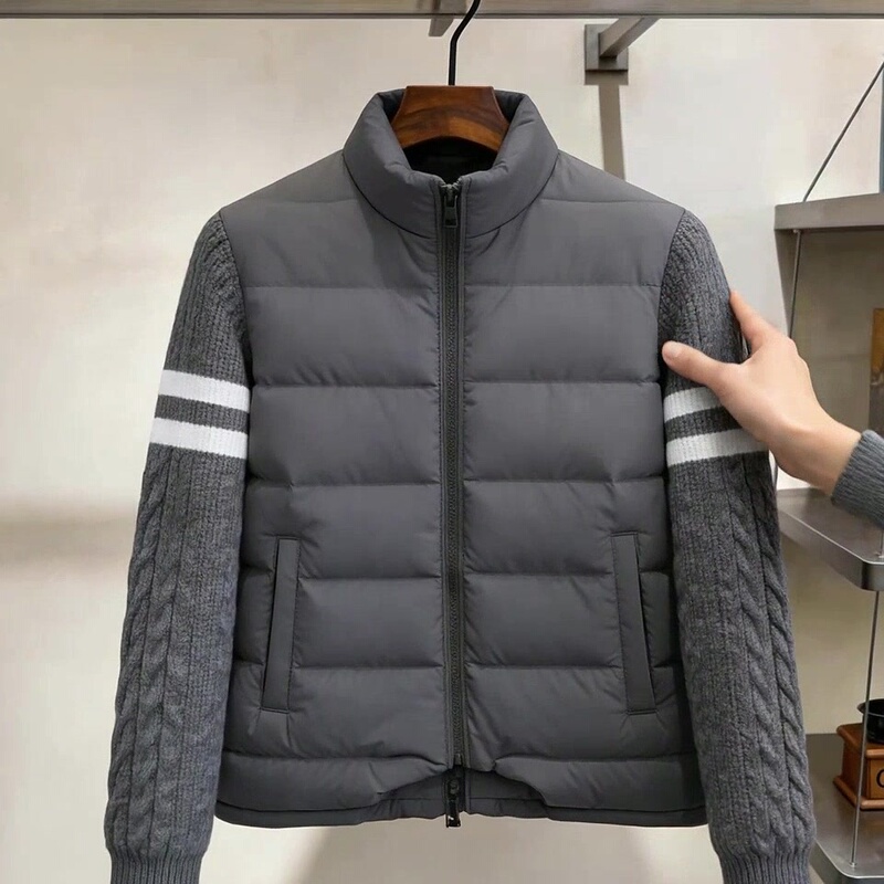 Men's Clothing 2026 Winter New Fashion Men's Cotton Jacket Loose Versatile Stylish Patchwork Knitted down Coat Trendy Men's Clothing 2026 Winter New Fashion Men's Cotton Jacket Loose Versatile Stylish Patchwork Knitted down Coat Trendy