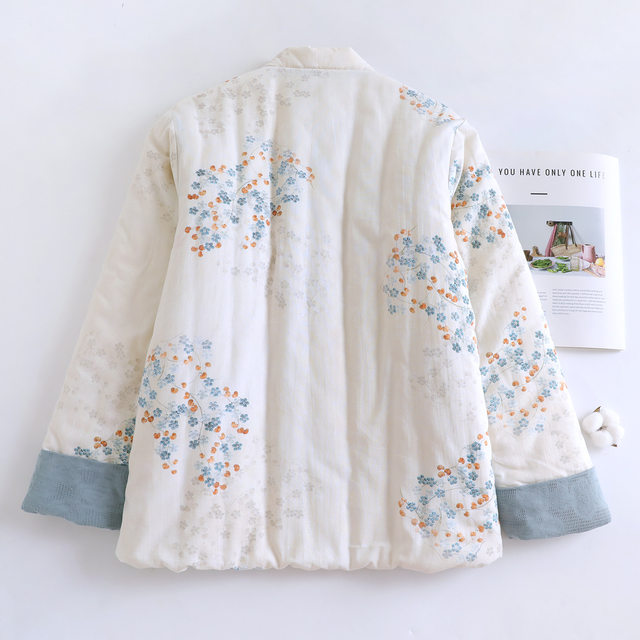 Cotton Padded Jacket for Women, Winter Thickened Warm Traditional Chinese Style Cotton Coat, Loose Cotton Clothing for Middle-Aged and Elderly, Outerwear