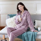 Thickened Flannel Pajamas for Women, Autumn and Winter Coral Fleece Warm Set, Plus Size 100kg for Outerwear and Home Wear