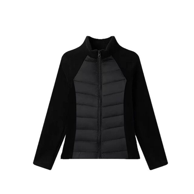 Black Lightweight down Cotton Jacket for Women, 2025 Winter Warm Inner Layer, Suitable for Wearing under a Parka or as a Yoga Jacket