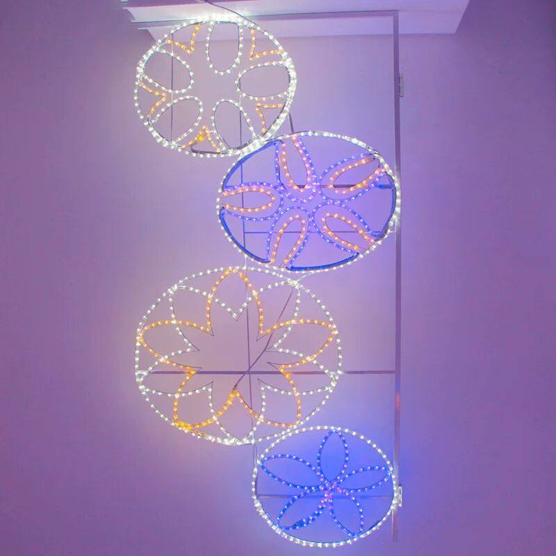 Led Street Lights, Outdoor Cross-Street Lights with Iron Art Patterns, Flat-Shaped Lights, Wall and Building Decorative Lighting, Small Decorative Lights