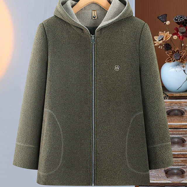Polar Fleece Jacket for Middle-Aged and Elderly Women, Autumn Clothing for Mothers, Casual Fleece Sweatshirt, Grandma's Autumn and Winter Fleece Top
