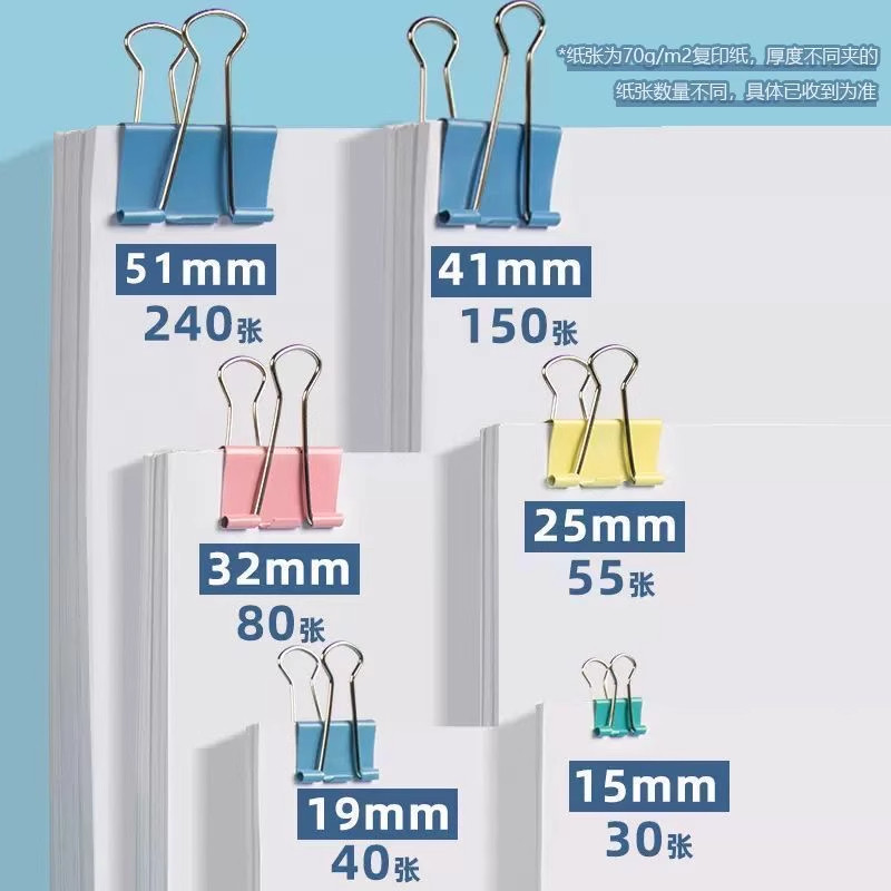 Long Tail Clips, Office Supplies, Colorful Metal Document Clips, Small Stationery, Large File Clips, Categorized Long Tail Clips, Storage for Food Photos, Creative Test Paper Clips, Strong Metal Clips