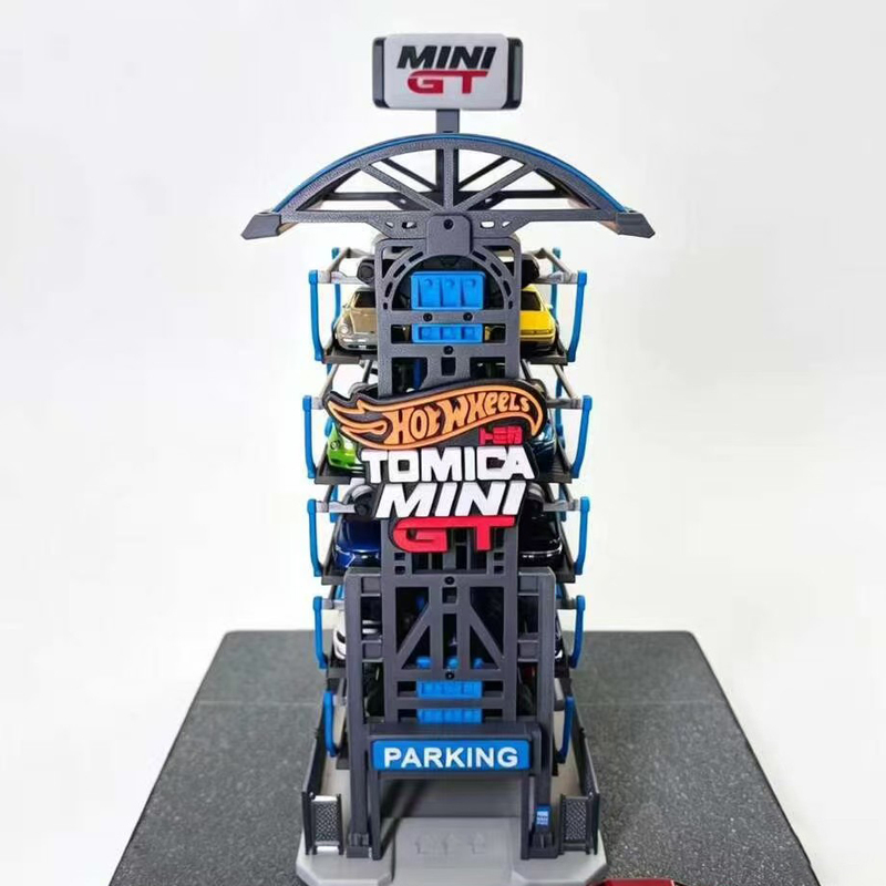 1/64 Scale Car Model Electric Three-Dimensional Circular Garage Model Display Storage Car Model Thoughtful Gift 2.0