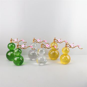 Modern Minimalist Crystal Gourd Art Ornament for Desktop, Living Room, Study, Entryway, Model Home, Office, and Home Decor