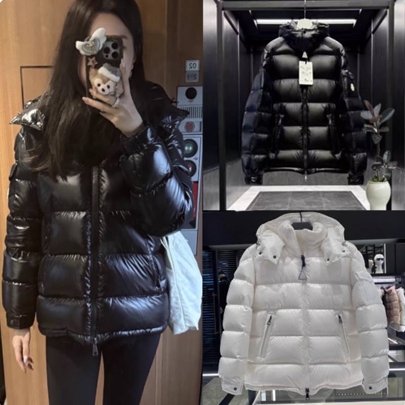 Mengkou Winter Short Hooded down Jacket, Unisex, Thickened and Warm, Cloud Maya Coat