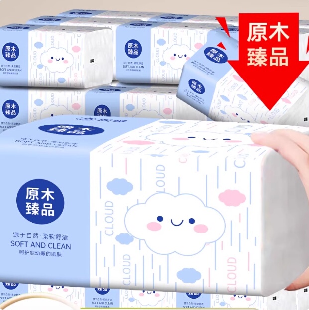 Toilet Paper Made from Natural Wood, Large Family Pack, Skin-Friendly Tissue, Cloud-Like Tissue, Easy-To-Use Four-Ply Tissue Series, Large Size Toilet Paper Toilet Paper Made from Natural Wood, Large Family Pack, Skin-Friendly Tissue, Cloud-Like Tissue, Easy-To-Use Four-Ply Tissue Series, Large Size Toilet Paper