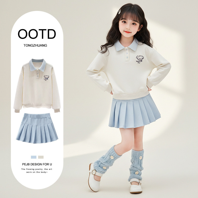 Весенняя одежда для девочек, модные платья в западном стиле, супер красивые корейские юбки, новинка 2026 года для маленьких девочек, красивые платья принцесс