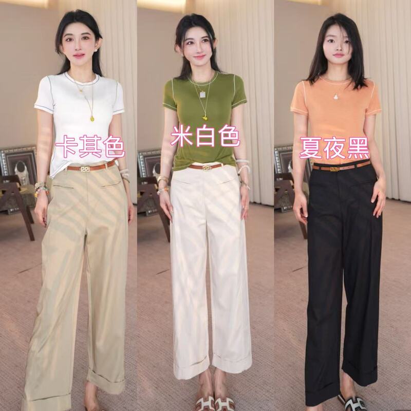 [Non-Market Goods] Casual Cropped Pants Sn682