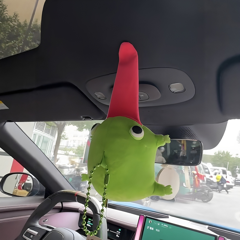 Cute and Quirky Frog Plush Toy with Magnetic Car Hanger, Red Long Tongue, Ugly-Cute Doll, Gift for Friends Cute and Quirky Frog Plush Toy with Magnetic Car Hanger, Red Long Tongue, Ugly-Cute Doll, Gift for Friends
