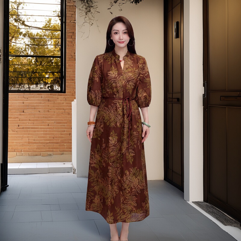 【Brown Leaf Ballad】Double-Sided, Reversible Leaf Dress, One Leaf, One Poem, Time Passes Peacefully, Si Jing Jiu Luo