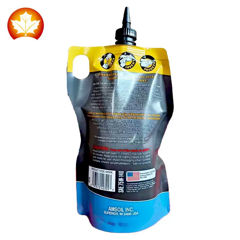 Смазочное масло для дифференциала AMSOIL 75W-140 импортированное полностью синтетическое передний и задний осевой редуктор масло