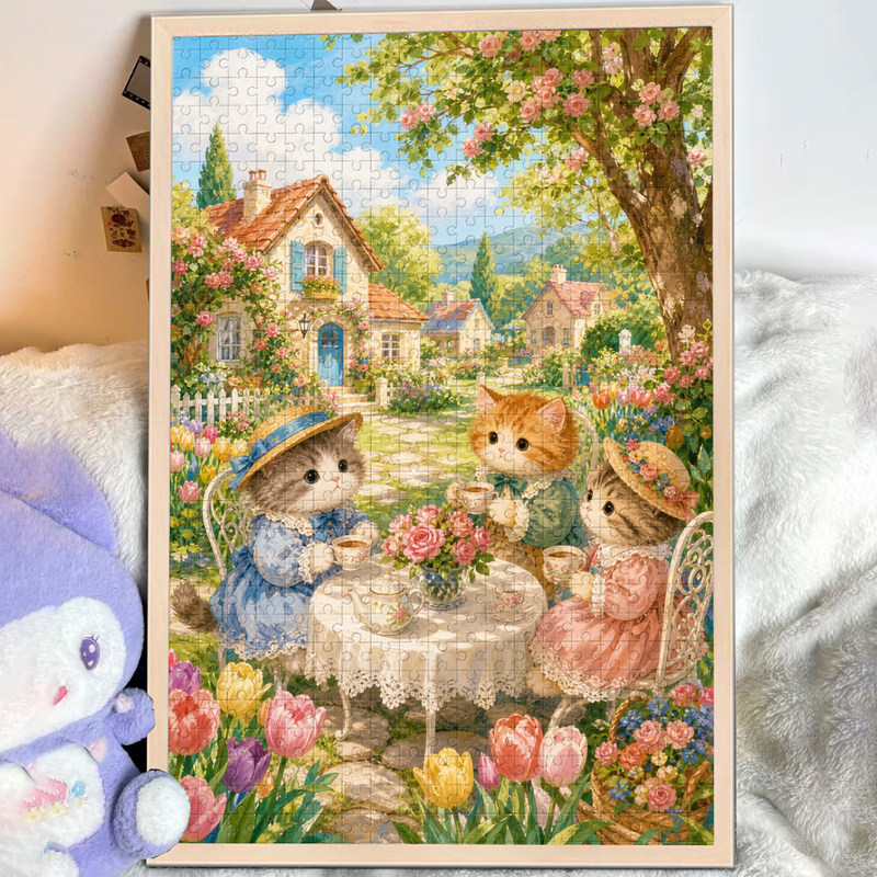 Cute Cat Garden Building Block Puzzle for Children Aged 6 to 12 and Above, Educational and Assembleable, 1000/500 Piece Photo Frame Cute Cat Garden Building Block Puzzle for Children Aged 6 to 12 and Above, Educational and Assembleable, 1000/500 Piece Photo Frame