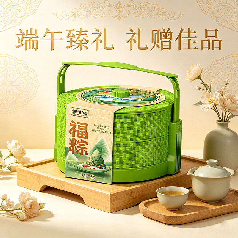 道台府2026年新款粽子礼盒端午节日送礼蛋黄肉粽蜜枣咸粽企业团购