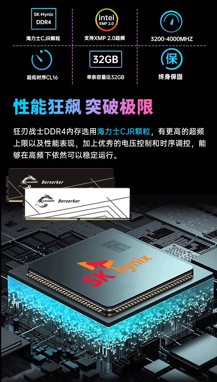 Оперативная память SAMNIX Berserker 16ГБ (8Gx2) C16