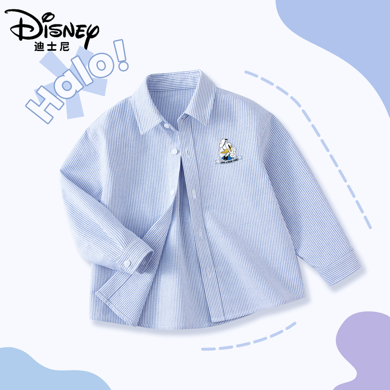 Disney Shirt Boys' Autumn Long-Sleeved T-Shirt 2026 New Kidsren's Shirt Jacket Spring and Autumn Style Handsome Autumn Outfit