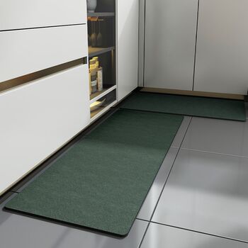 Kitchen floor mats are non-slip and oil-proof, wipeable and wash-free, household water-absorbing and oil-absorbing floor mats, dirt-resistant carpets and door mats.